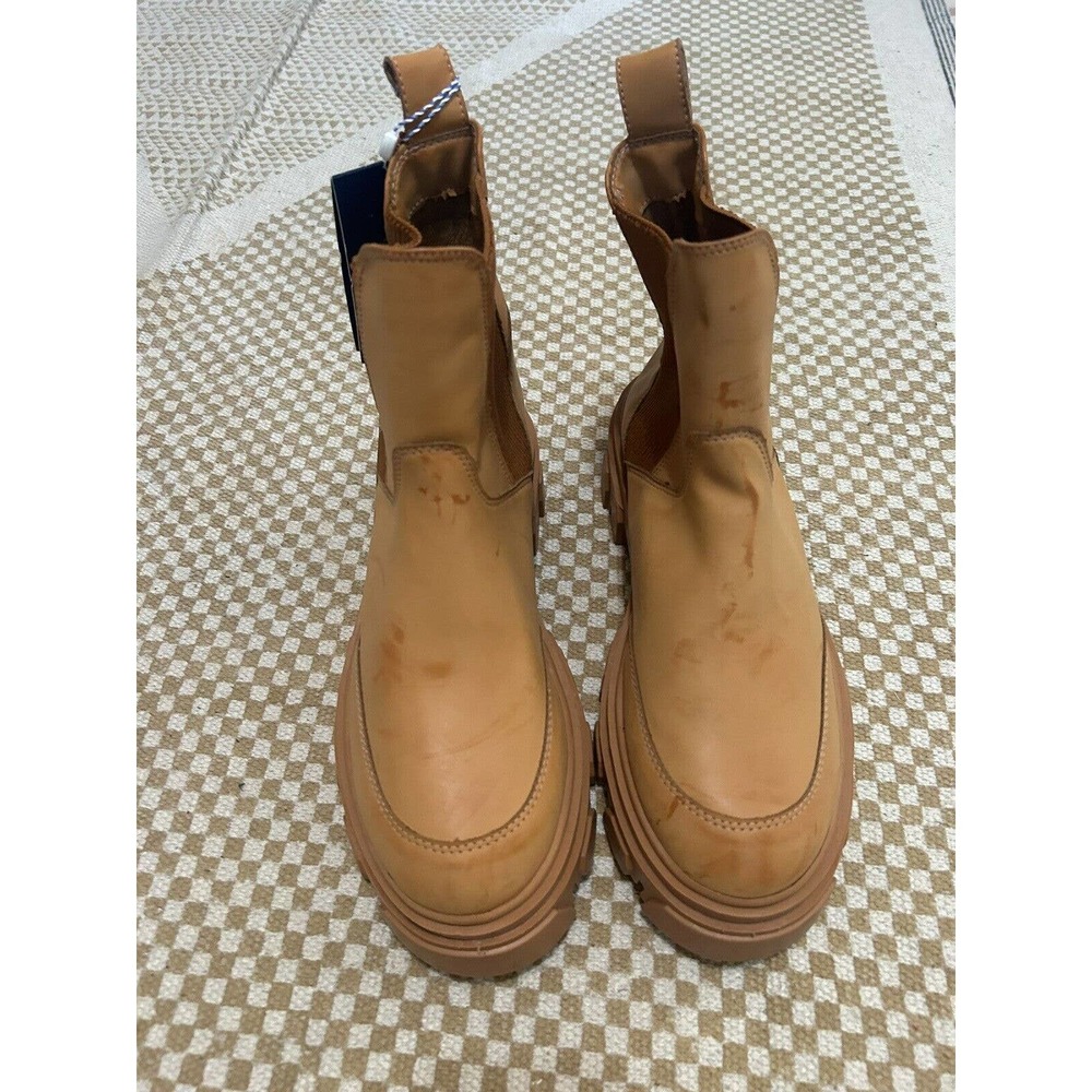 Farm Rio Lug Sole Chelsea Boots Platform Brown Brand NEW! Women's EU 41 US 10